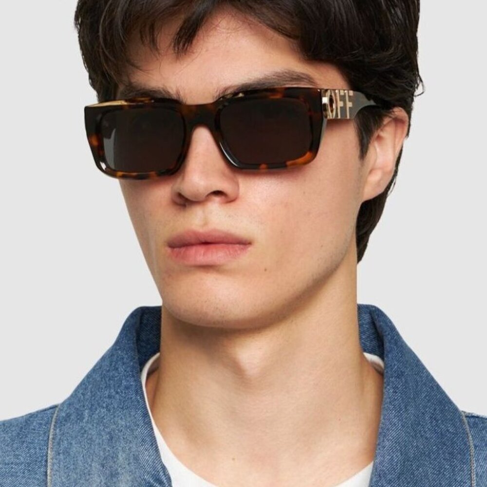 NWT Off-White Hays Havana Square 54mm Sunglasses